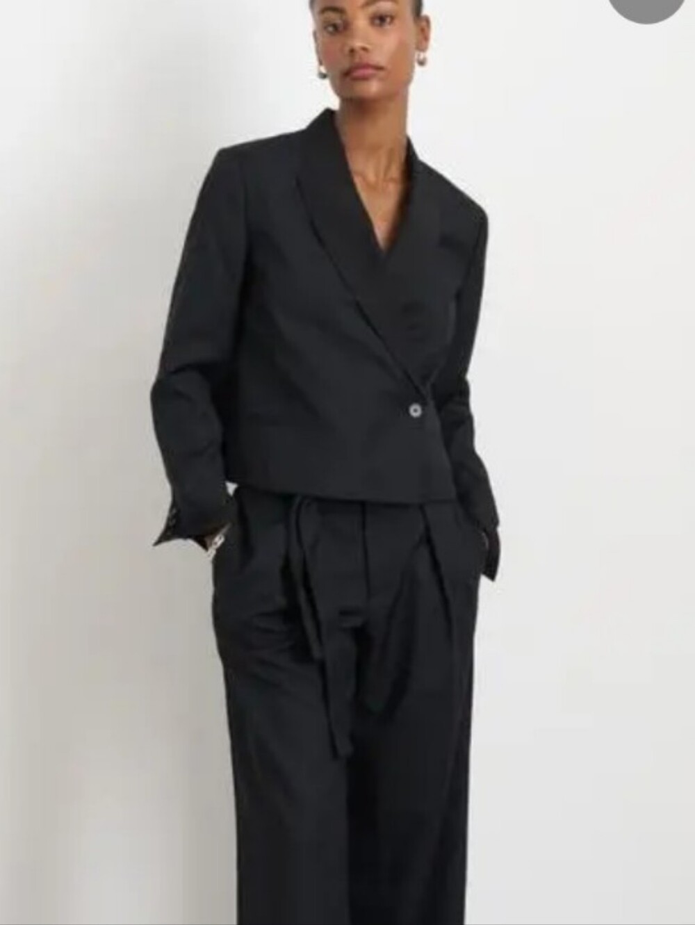 Alex Mill Sammy Cropped Double Breasted Blazer Wool Blend